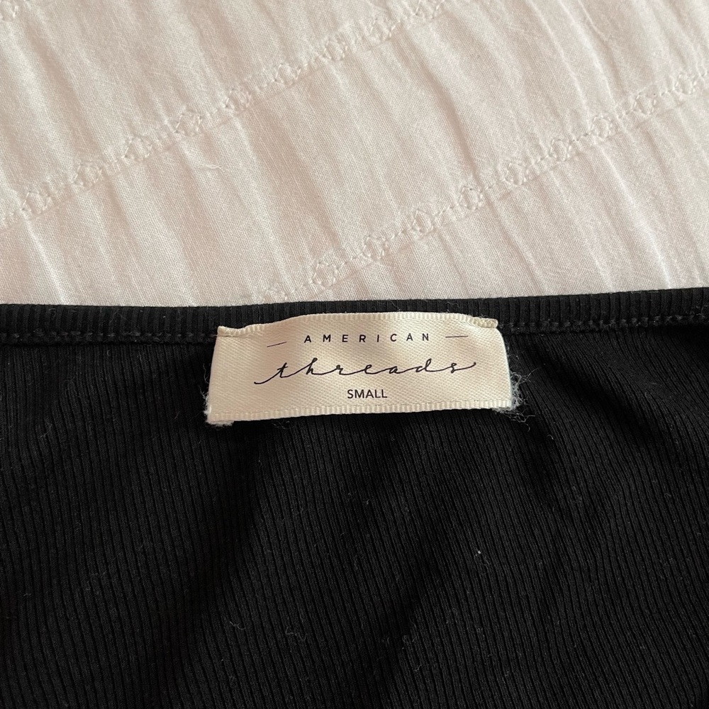 American Threads Single Strap Black Bodysuit - image 5